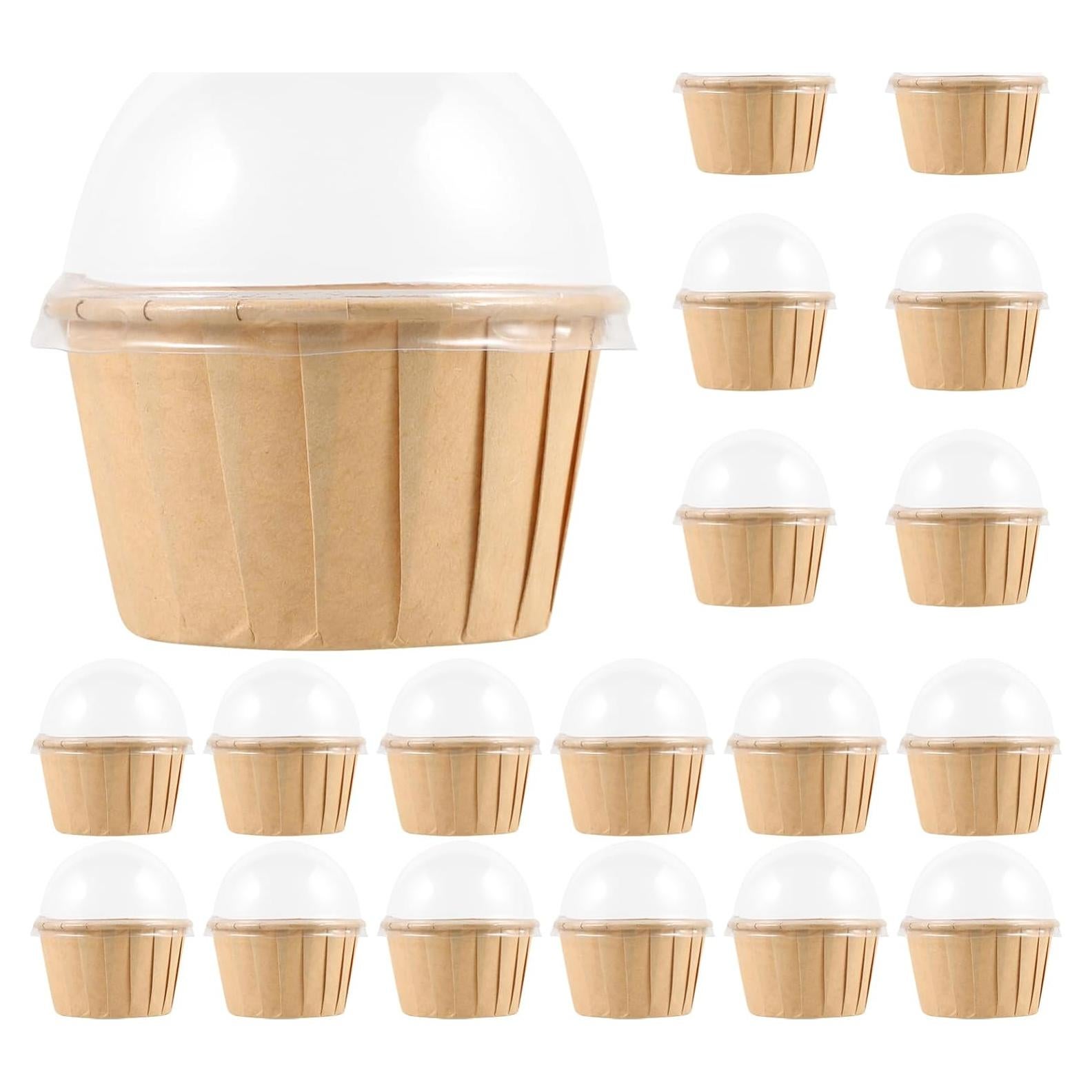 Moldes para Hornear NOLITOY 50 Pcs Cupcake con Tapa