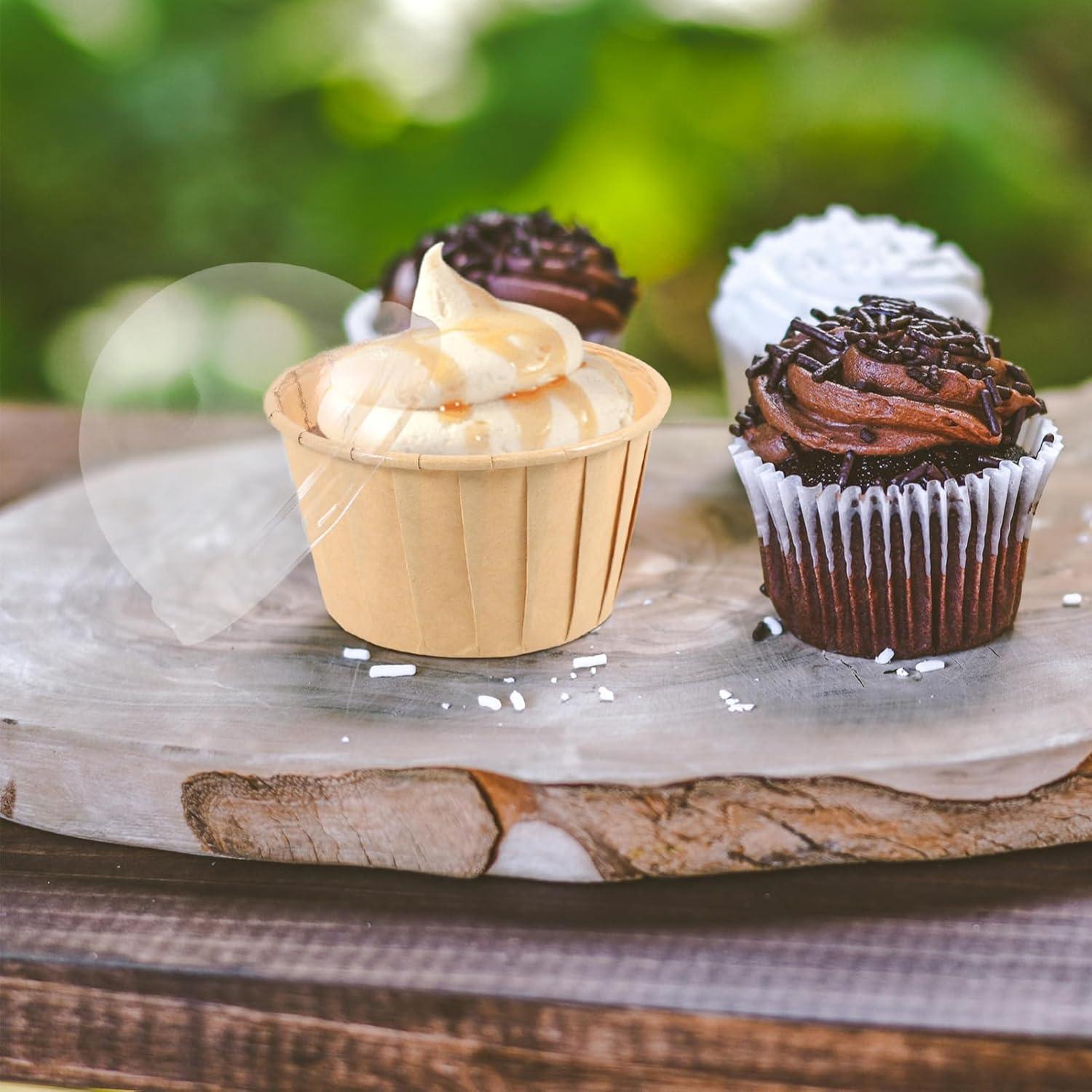 Moldes para Hornear NOLITOY 50 Pcs Cupcake con Tapa