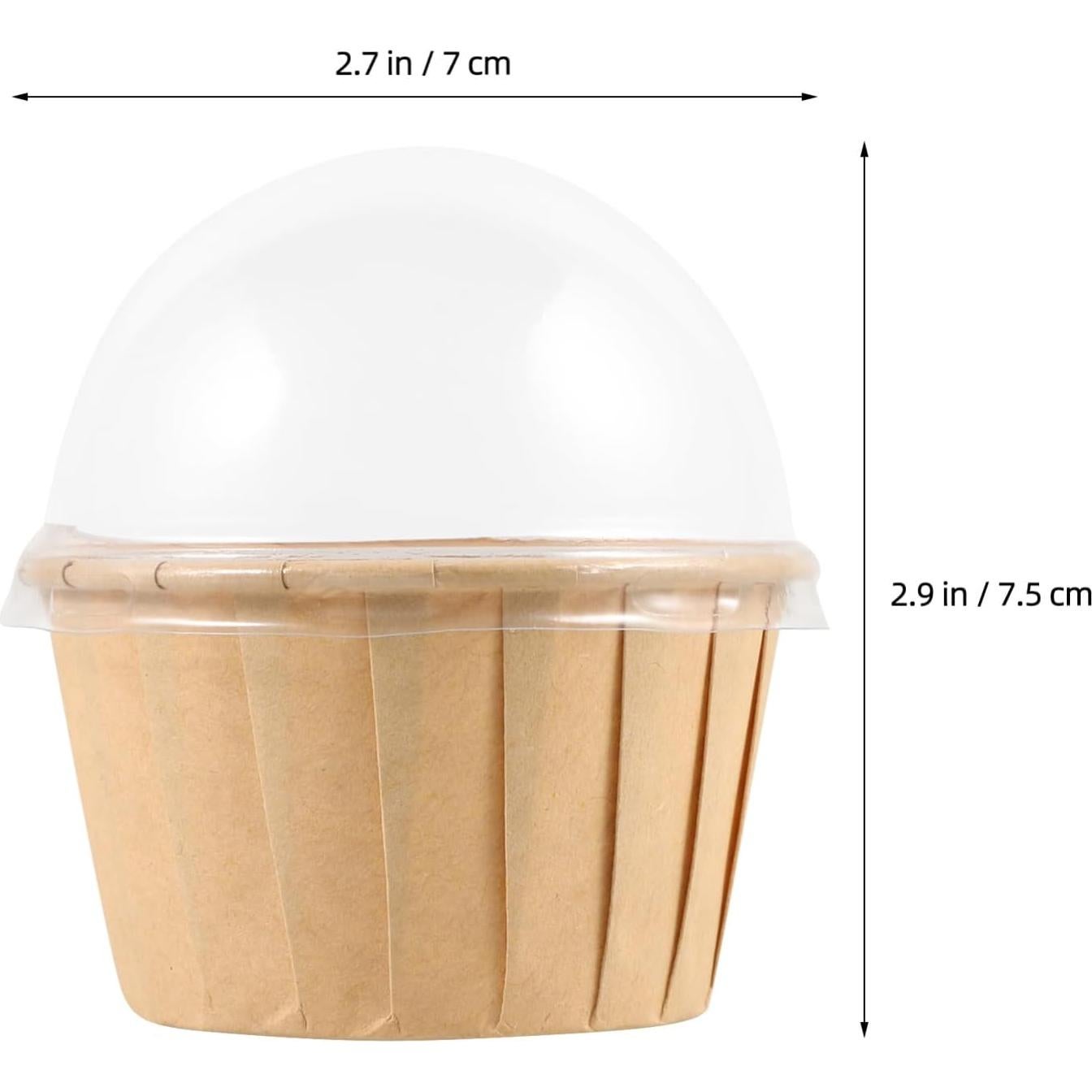 Moldes para Hornear NOLITOY 50 Pcs Cupcake con Tapa