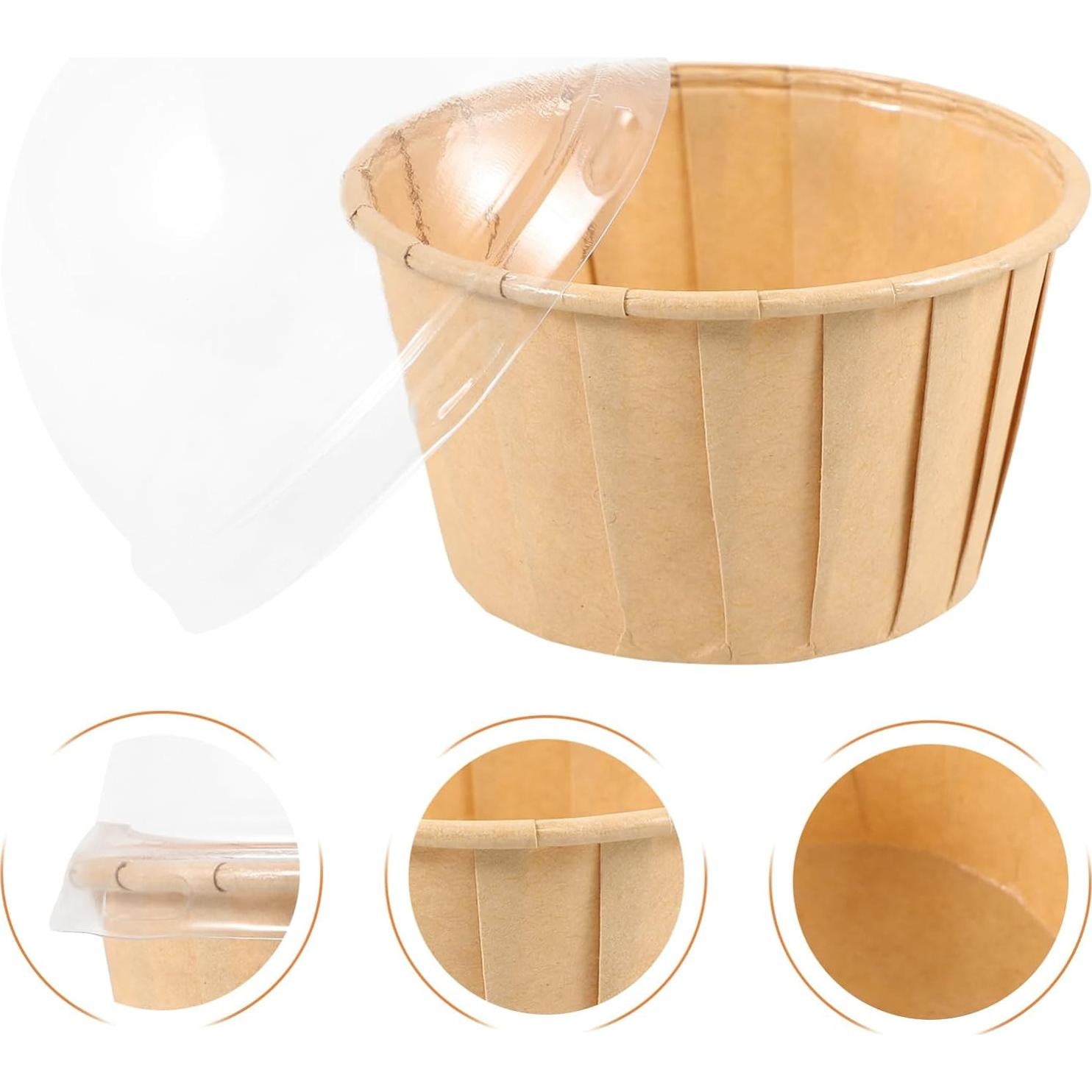 Moldes para Hornear NOLITOY 50 Pcs Cupcake con Tapa