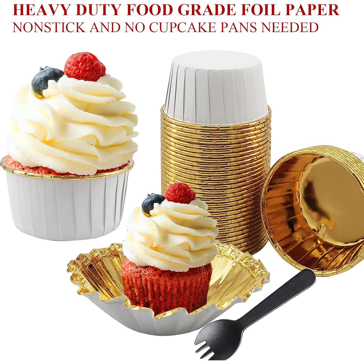 Pack de 100 Tazas de Cupcake Desechables LNYZQUS 150ml