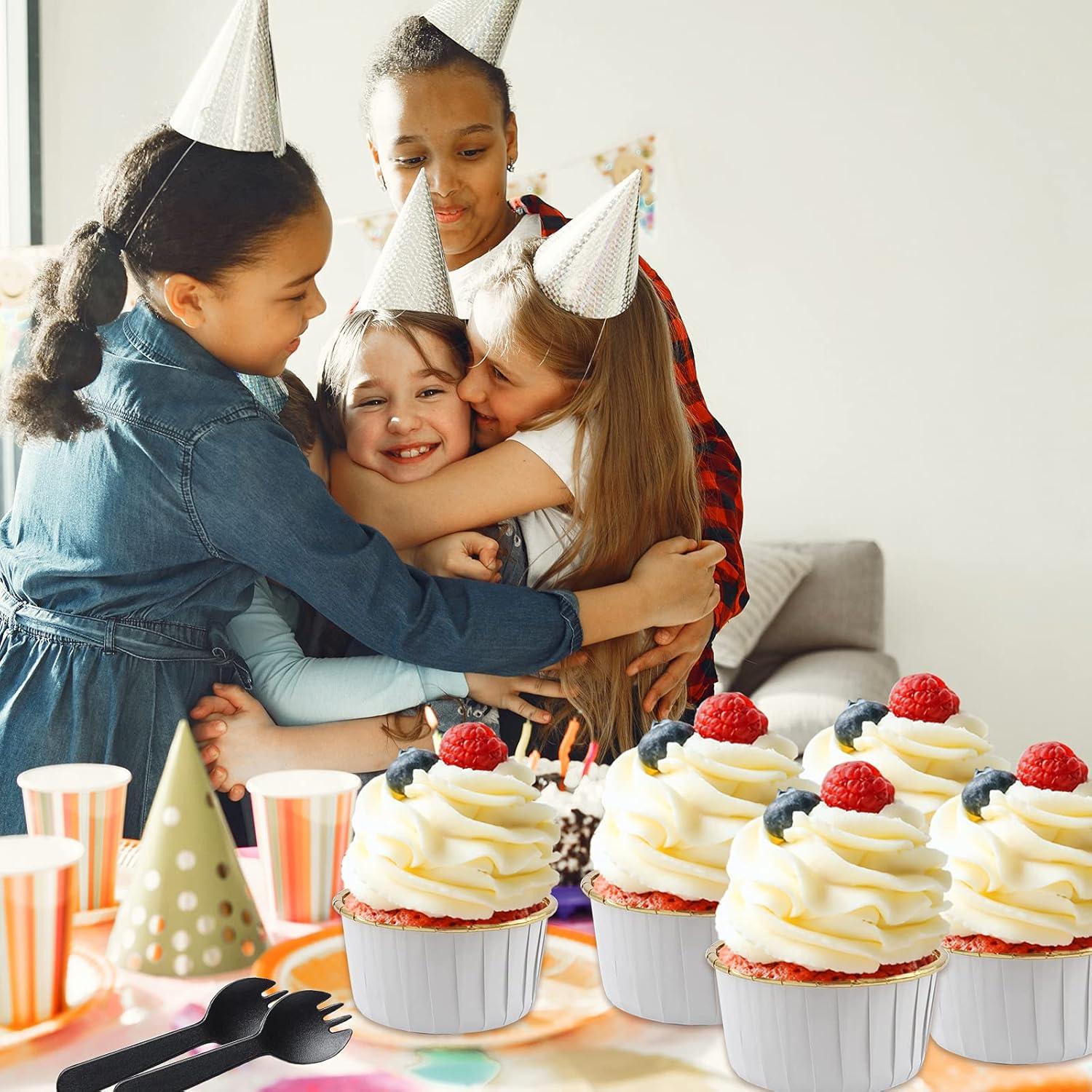 Pack de 100 Tazas de Cupcake Desechables LNYZQUS 150ml