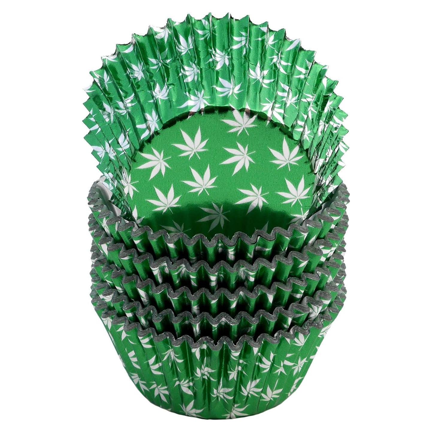 Forros de Cupcake Desechables PJ Bold Verde 100 Unidades