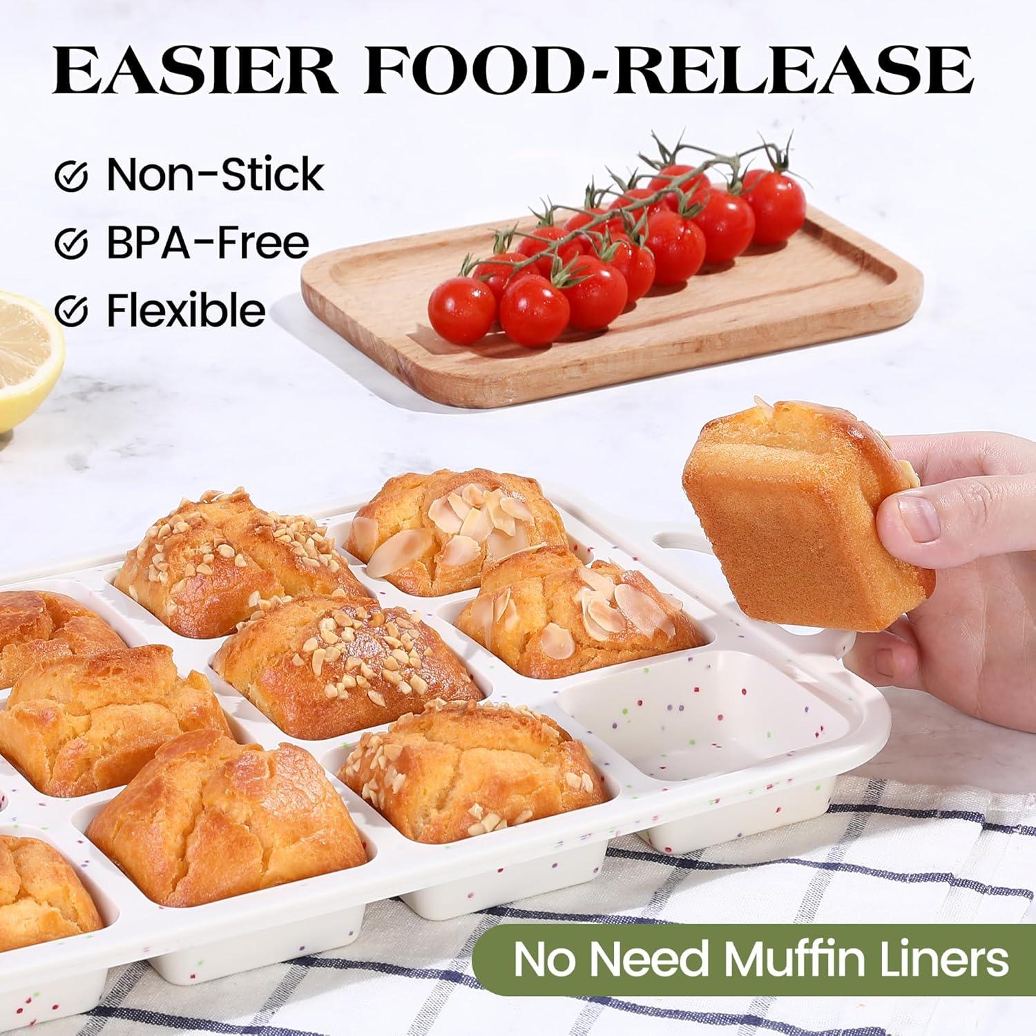 Molde para Brownie Cuadrado AOTASO 2 Pcs Silicona Antiadherente