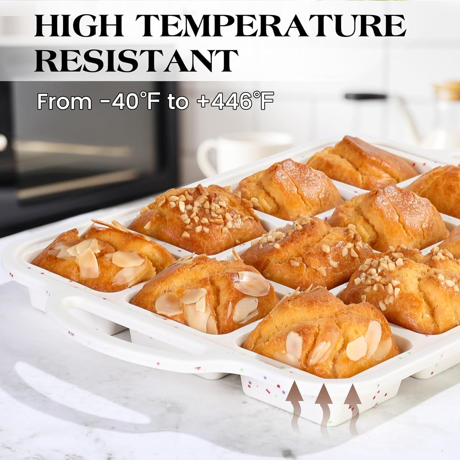 Molde para Brownie Cuadrado AOTASO 2 Pcs Silicona Antiadherente