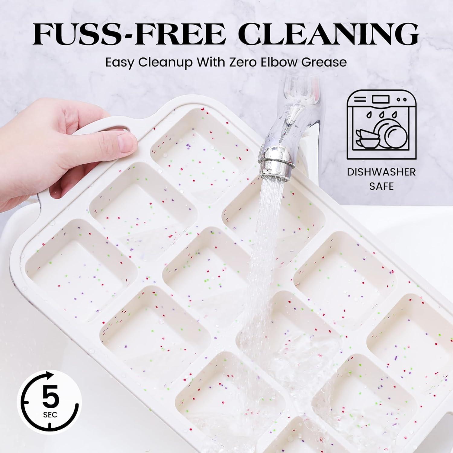 Molde para Brownie Cuadrado AOTASO 2 Pcs Silicona Antiadherente