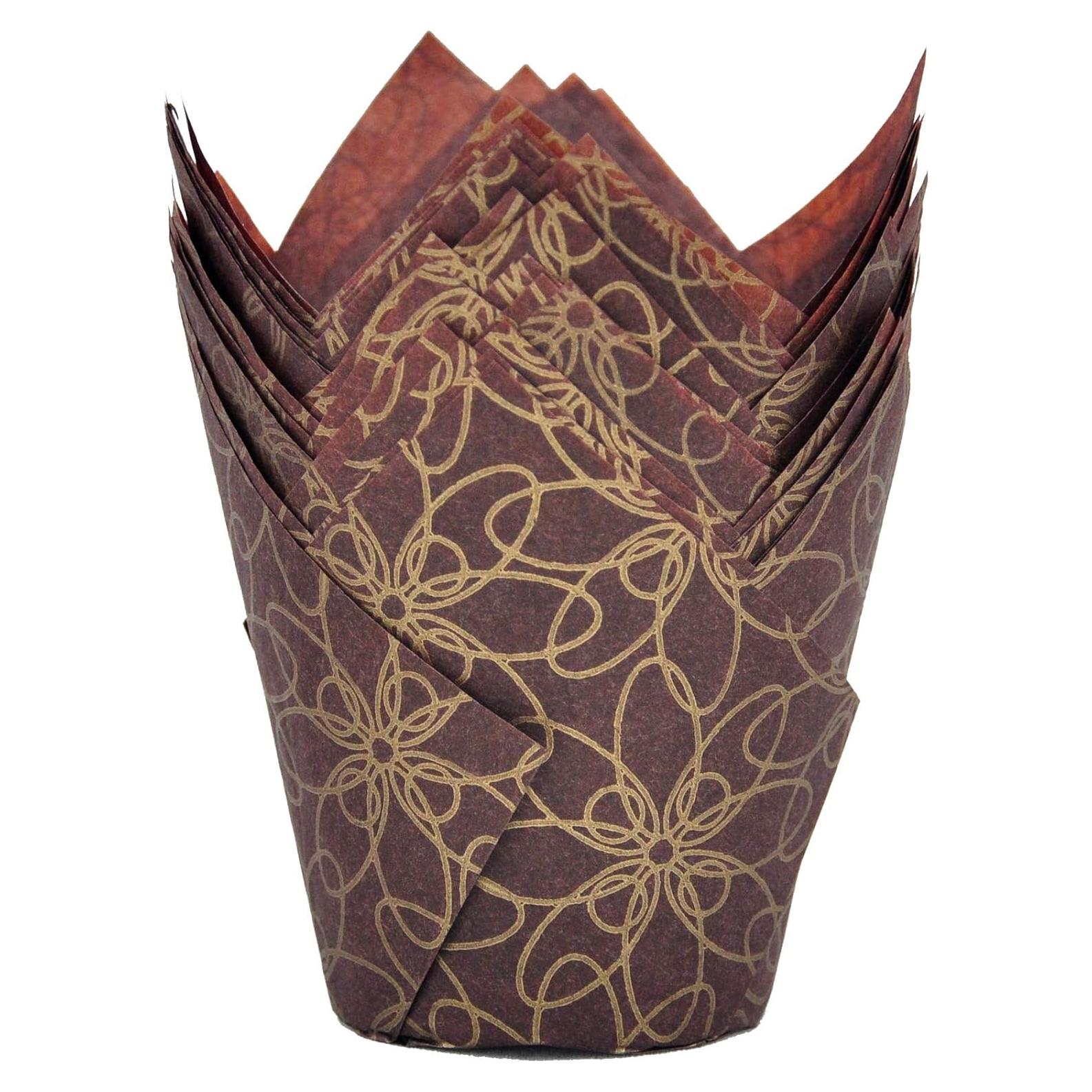 Tazas de hornear tulipán QLSmypkg 125 pcs 5.08 cm floral