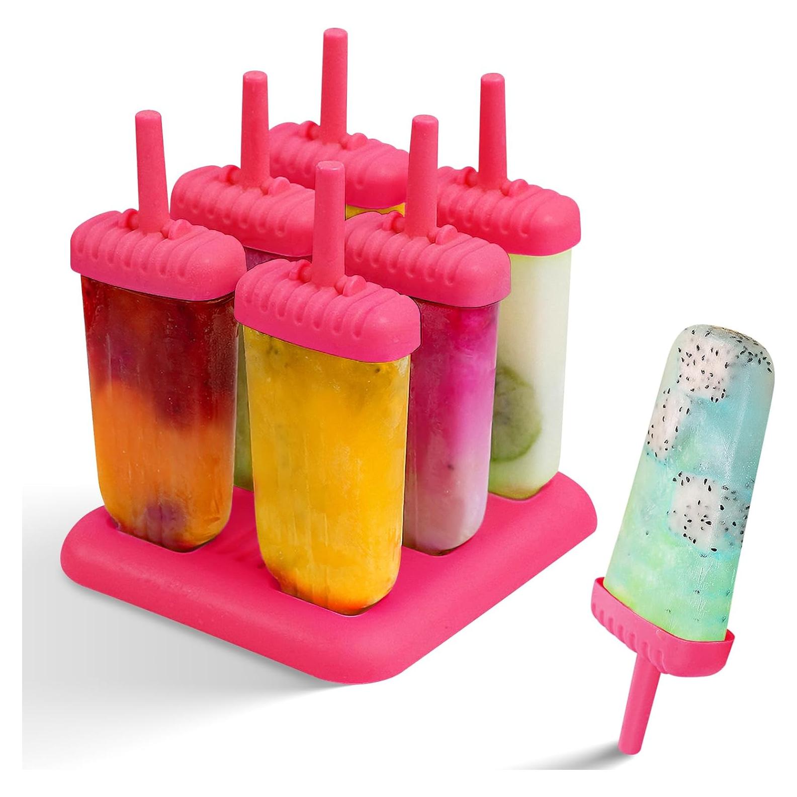 Moldes de Paletas Reutilizables Doudouyun 6 Cavidades BPA Free