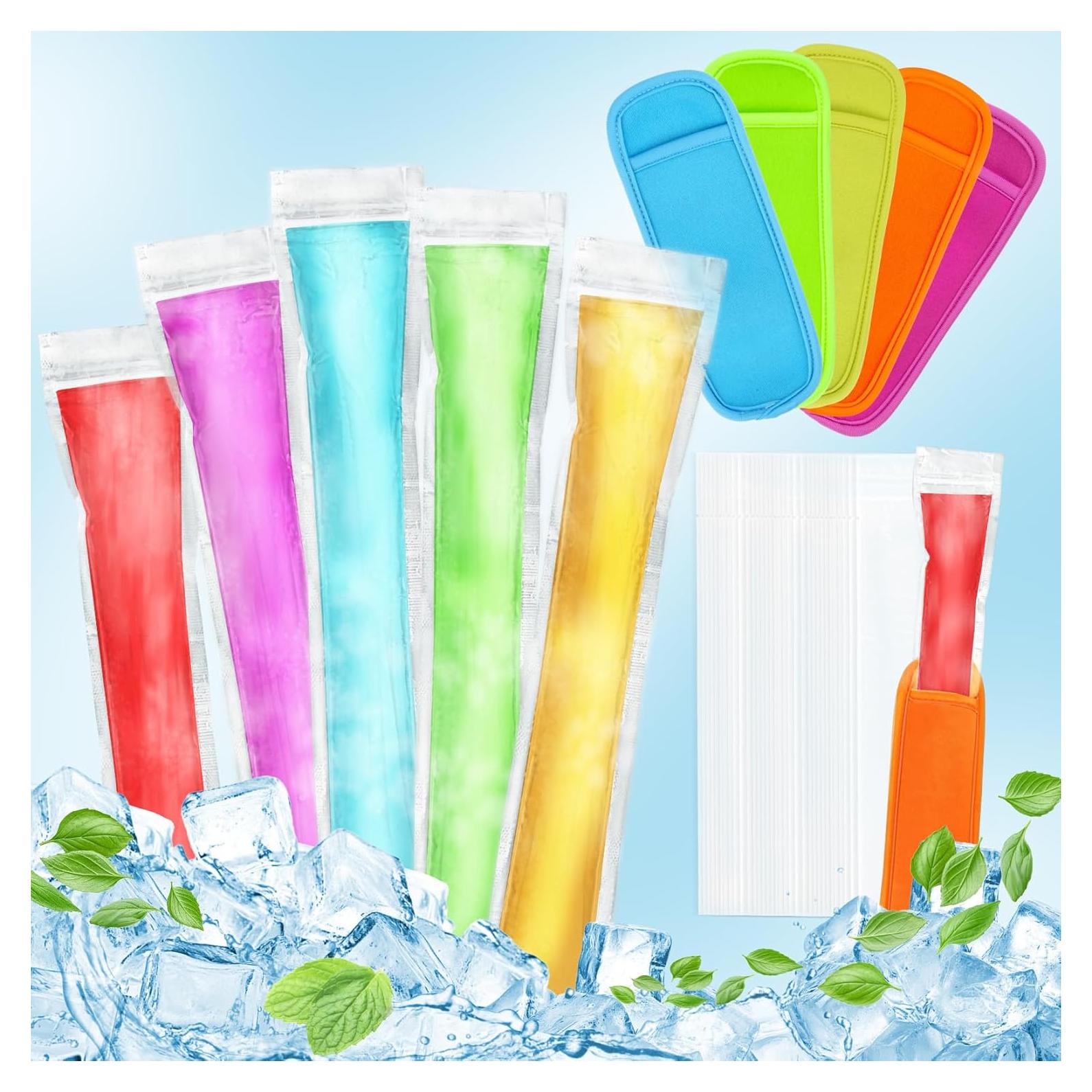 105 Moldes de Paletas RAINFLOW + 5 Fundas + 100 Bolsas Desechables