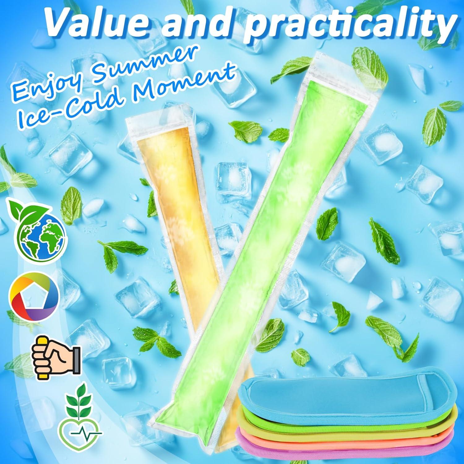 105 Moldes de Paletas RAINFLOW + 5 Fundas + 100 Bolsas Desechables