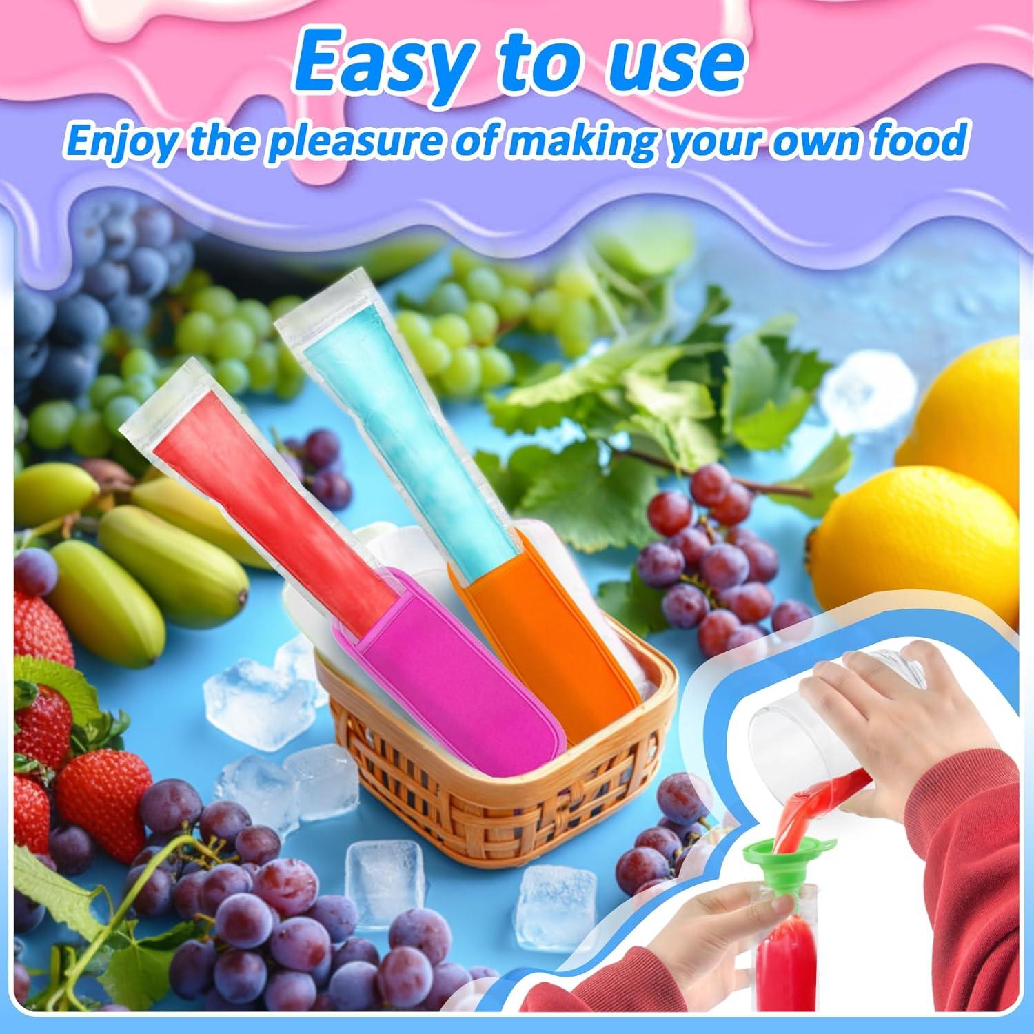 105 Moldes de Paletas RAINFLOW + 5 Fundas + 100 Bolsas Desechables