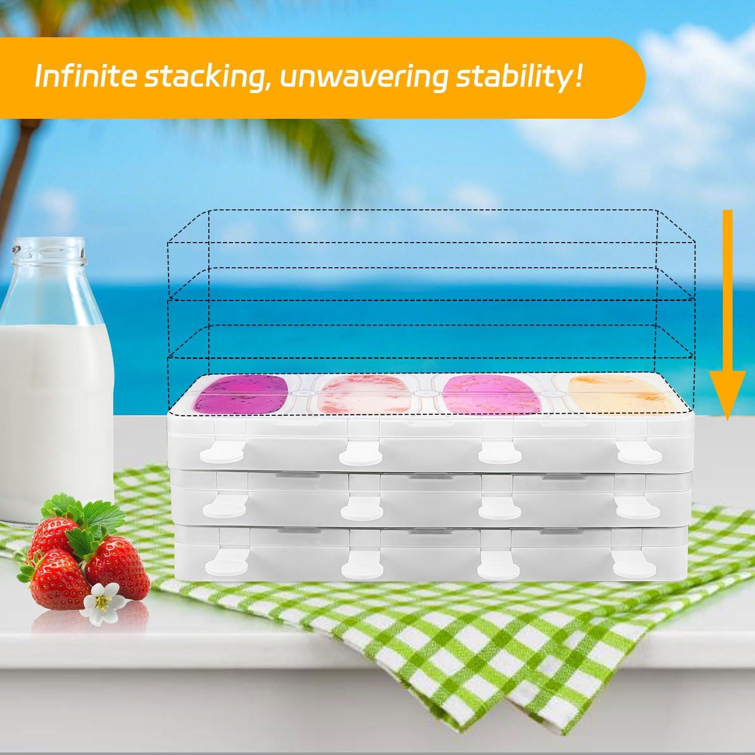 Moldes de Paletas Apilables Alinana - 2 Piezas Sin BPA