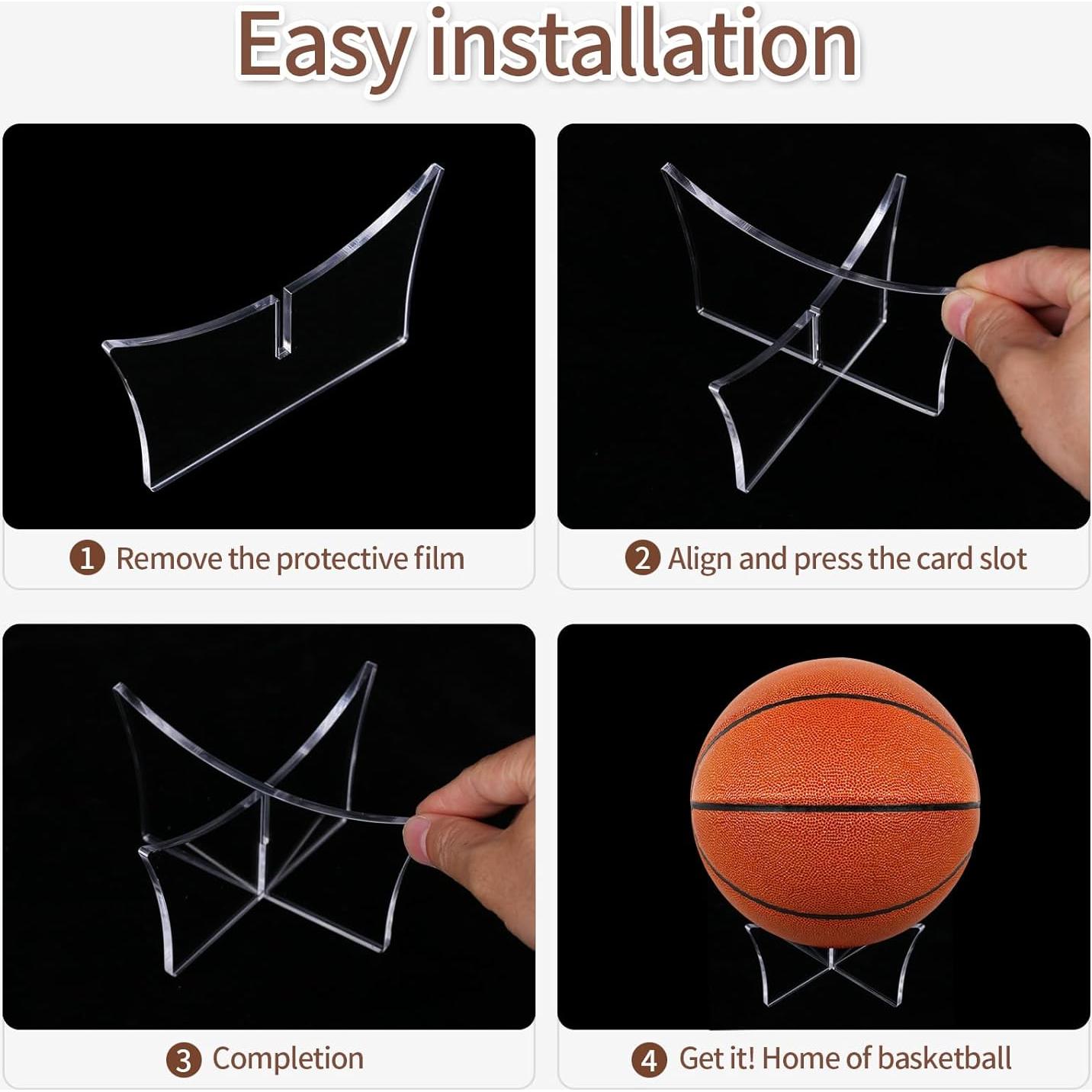 Soporte de Pelota Acrílico Vefungyan 6 Piezas Transparente