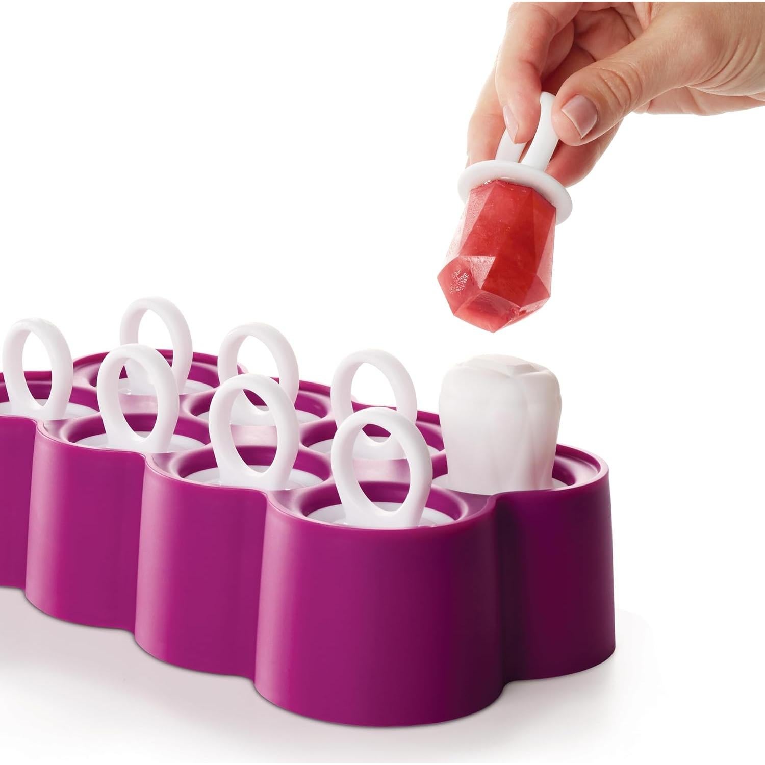 Moldes de Paletas ZOKU Ring - 8 Silicona para Paletas en Forma de Joyas
