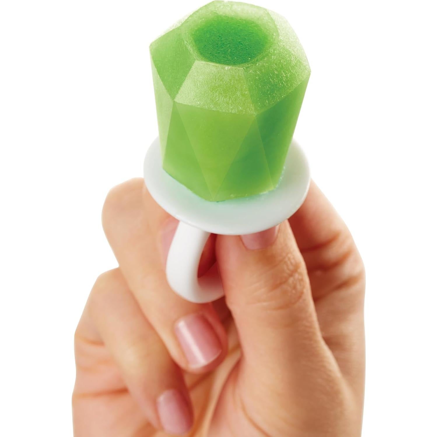 Moldes de Paletas ZOKU Ring - 8 Silicona para Paletas en Forma de Joyas