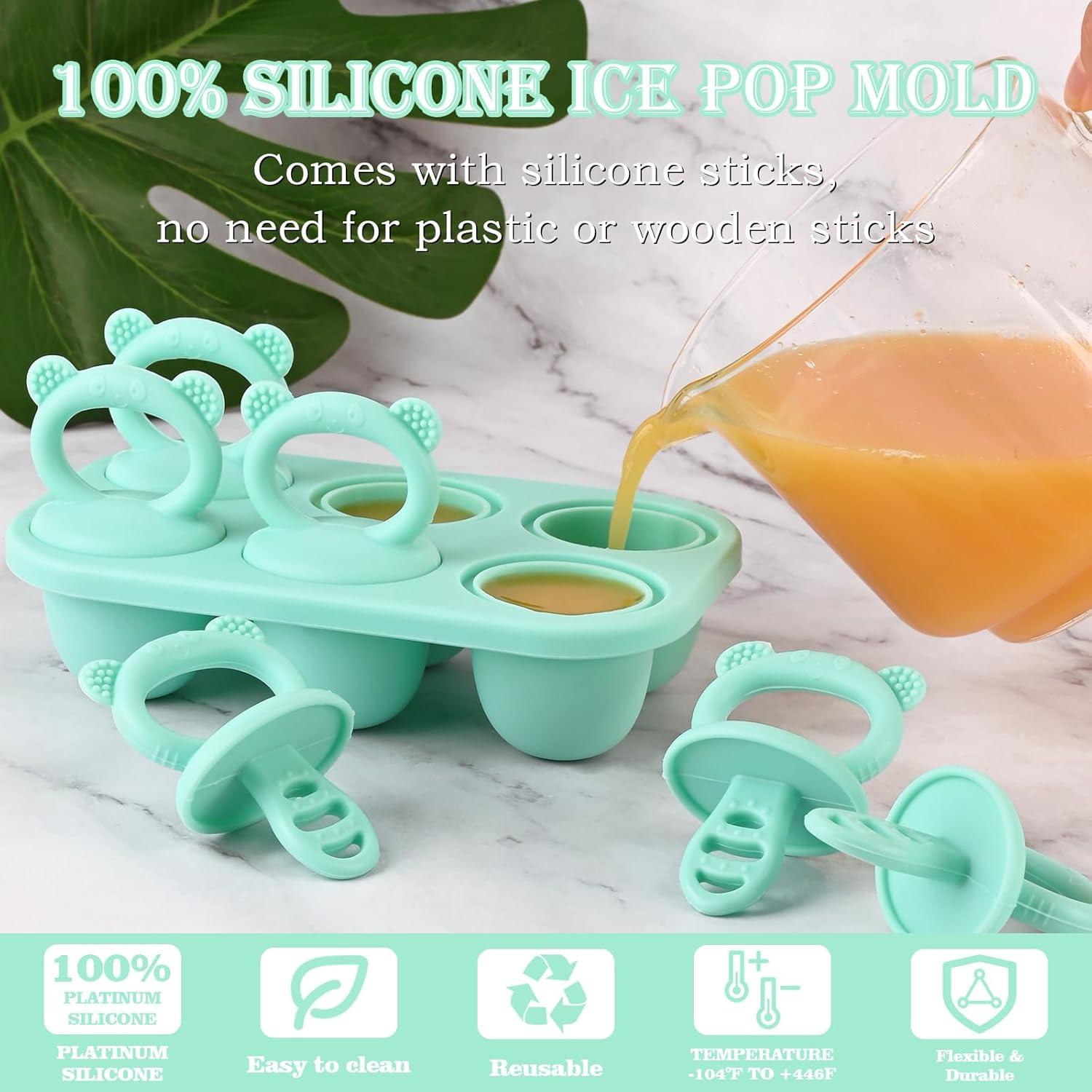 Molde de Paletas de Silicona Sakolla Verde para Niños 6 Cavidades