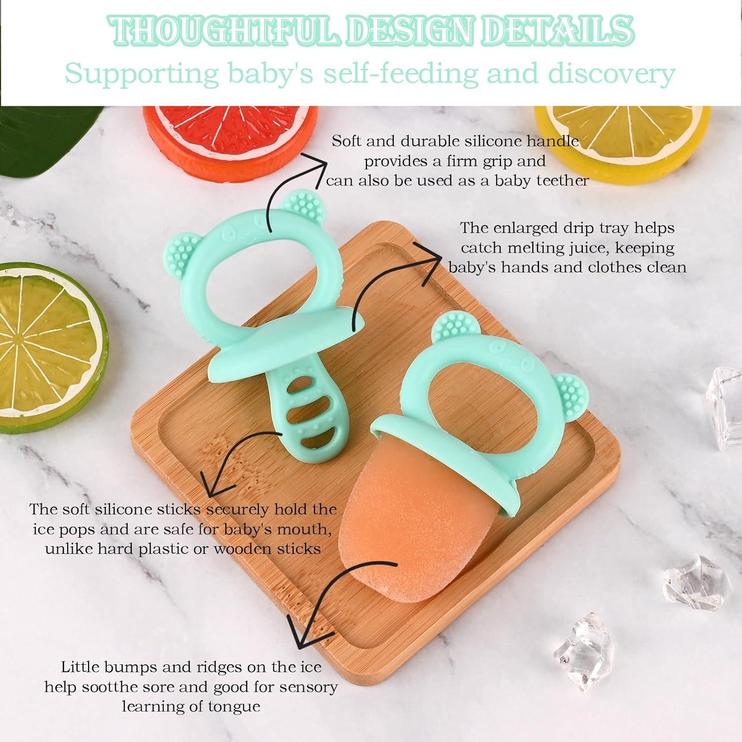 Molde de Paletas de Silicona Sakolla Verde para Niños 6 Cavidades