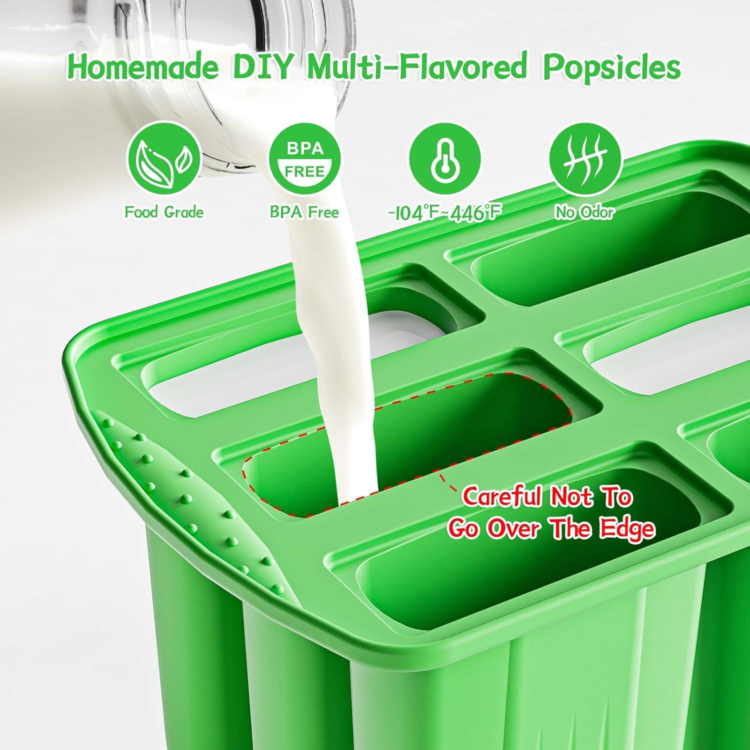 Moldes de Silicona para Paletas Bongpuda 6 Cavidades Verde