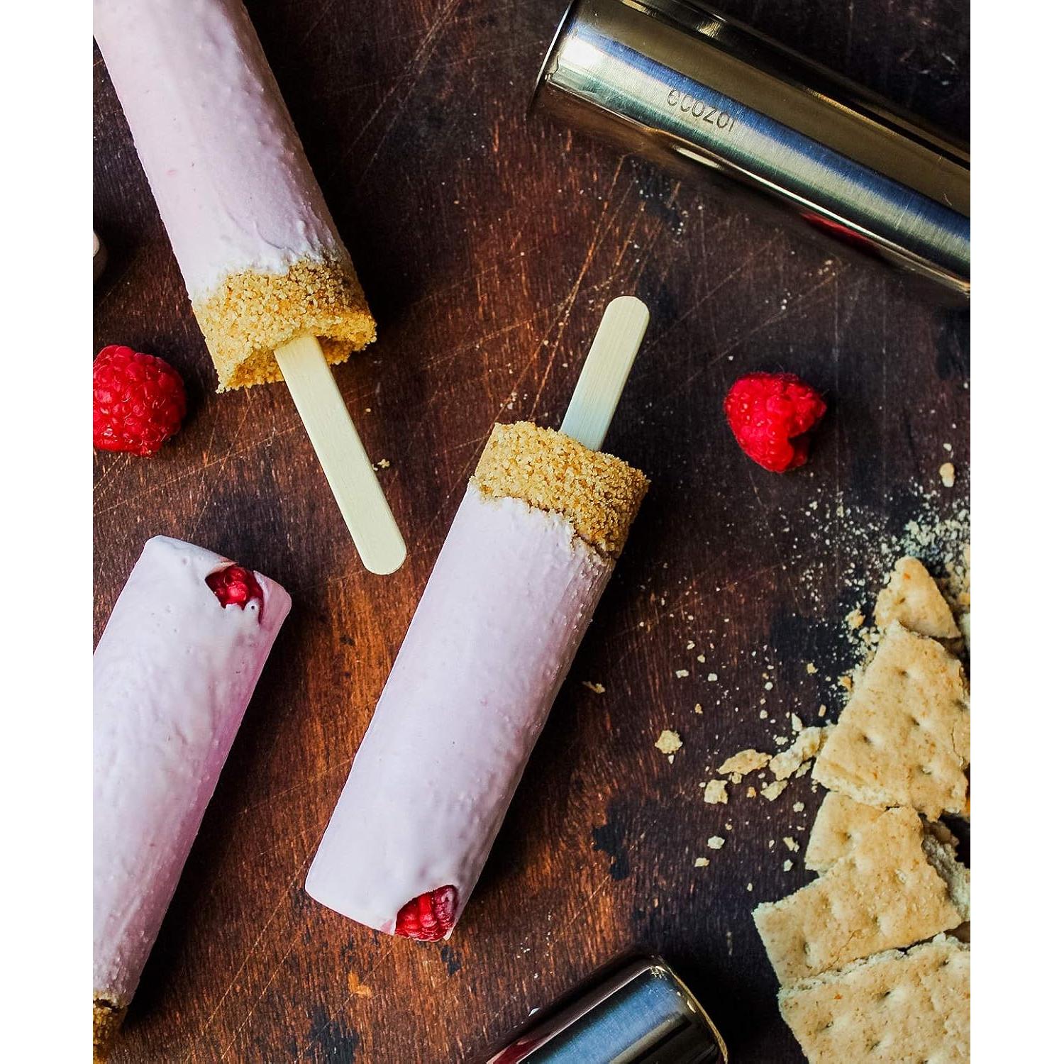 Moldes de Paletas Ecológicos Ecozoi de Acero Inoxidable 3 oz