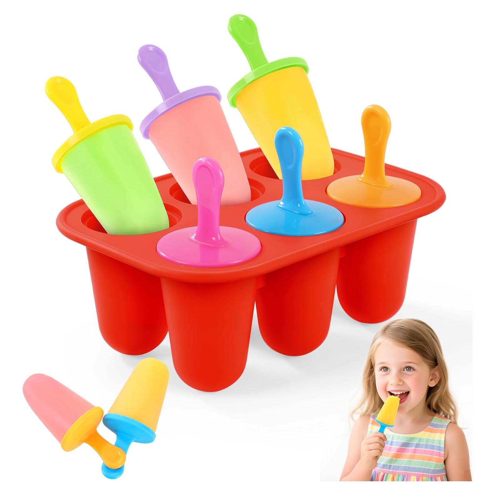 Moldes de Paletas de Silicona BAUSAR Reutilizables 6 Cavidades