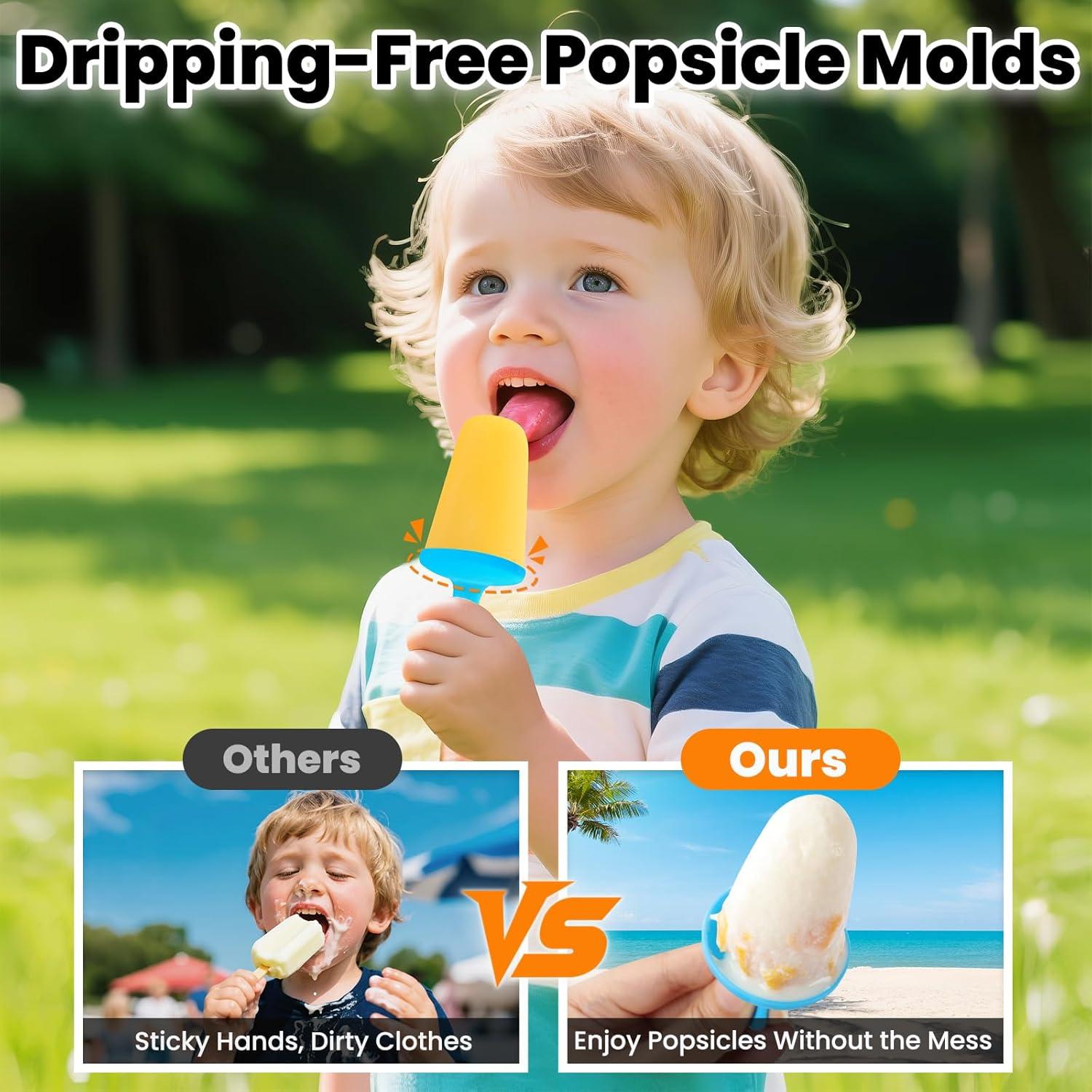 Moldes de Paletas de Silicona BAUSAR Reutilizables 6 Cavidades