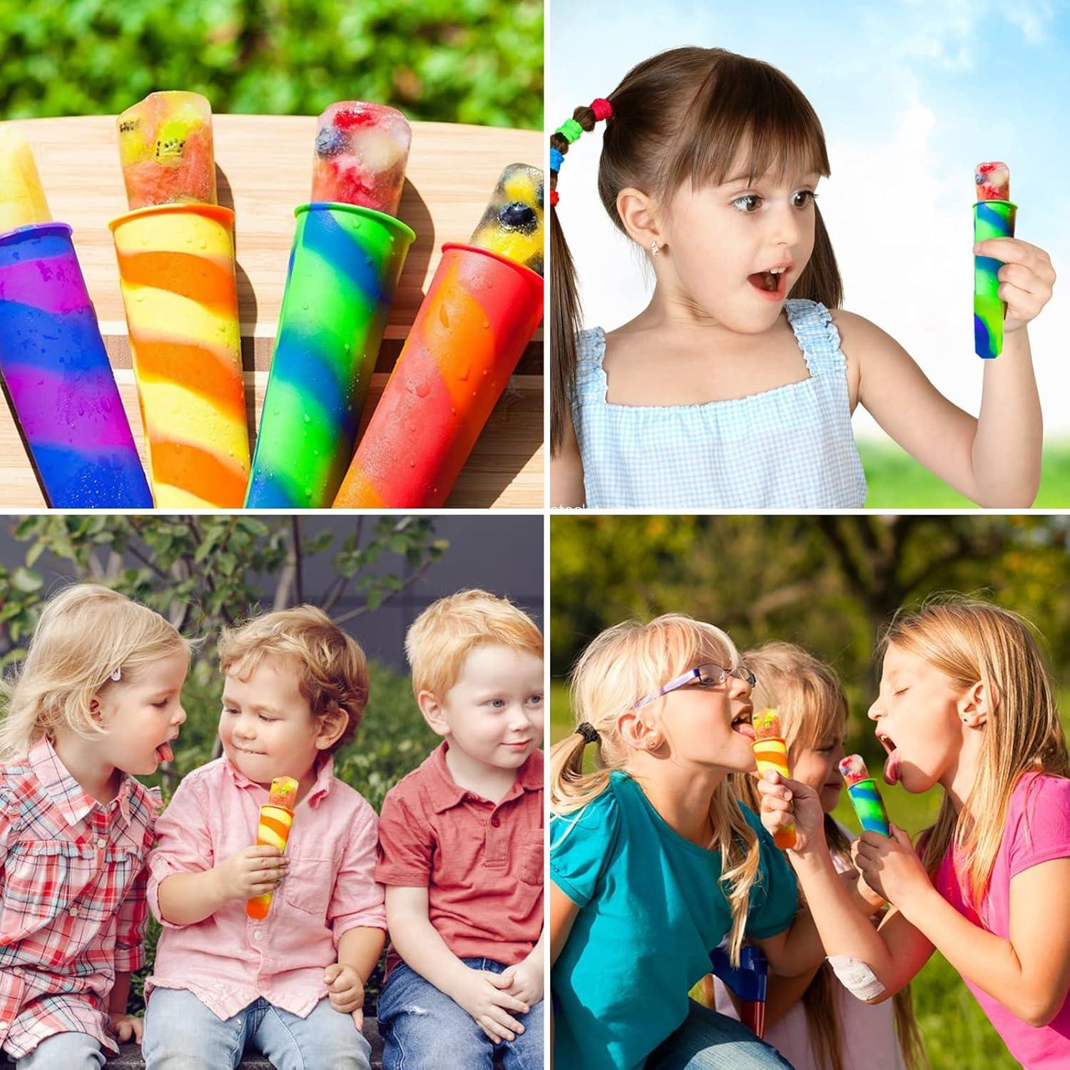 Moldes de Paletas de Silicona GLLBTPT 6 Piezas Reutilizables