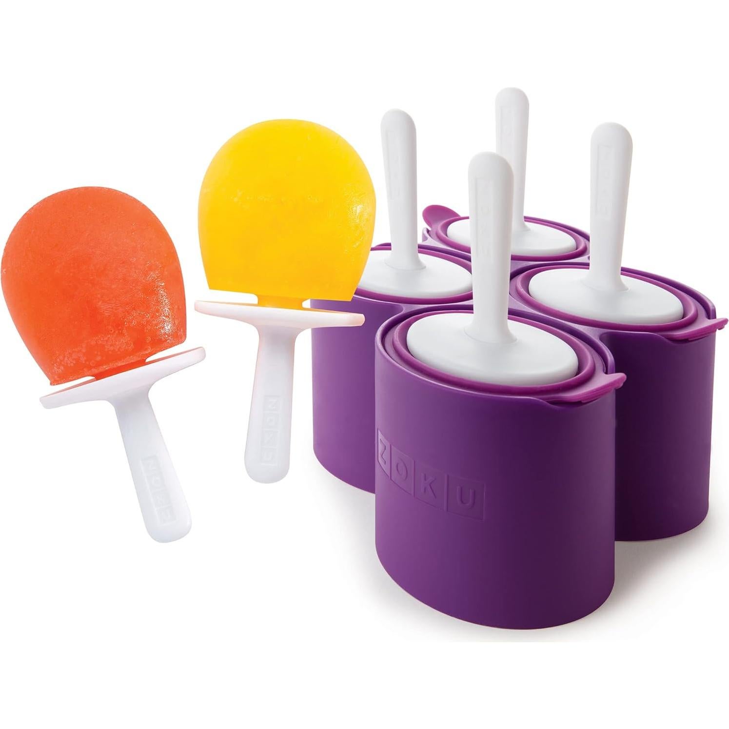 Moldes de Paletas Redondas ZOKU - 4 Silicona 103.5 ml