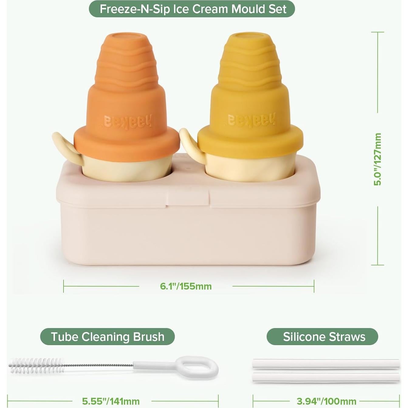 Moldes de Silicona para Helados Haakaa - Reutilizables y BPA Free