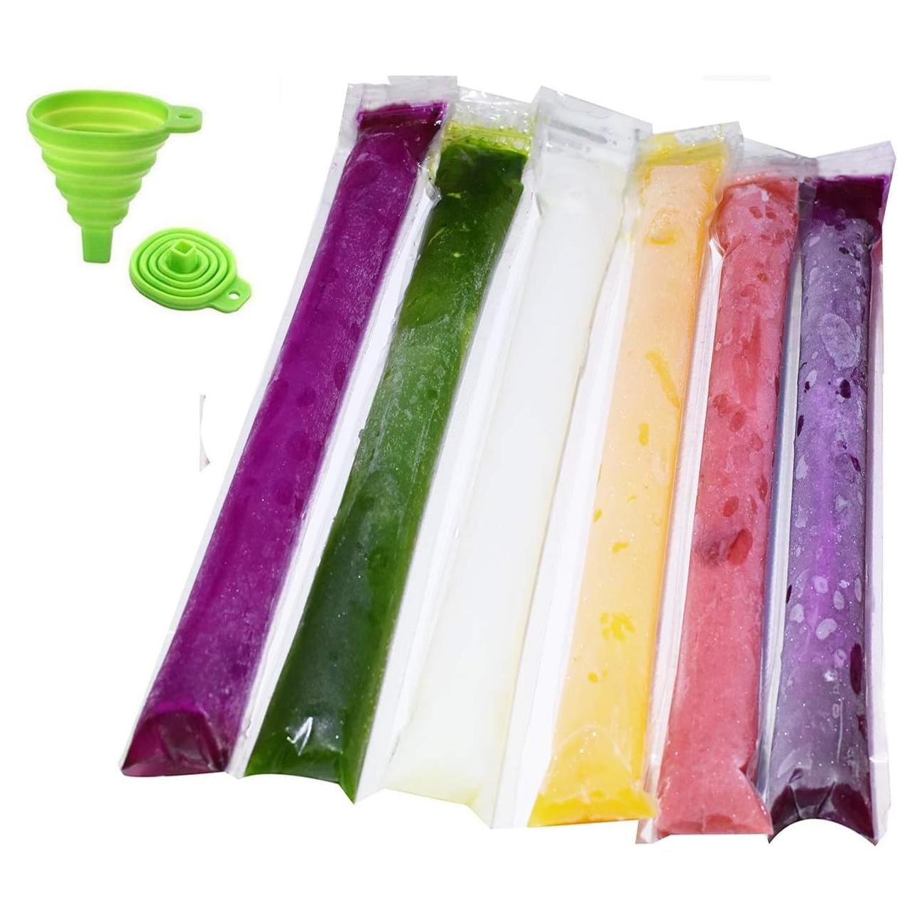 120 Bolsas de Paletas de Hielo WYLSY 27.94x5.08cm con Cierre
