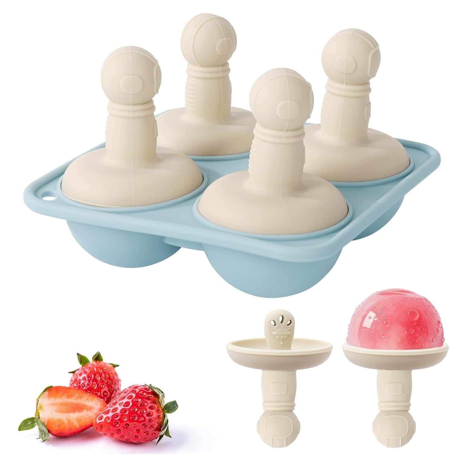 Moldes de Paletas de Silicona Socub - 4 Cavidades para Bebés