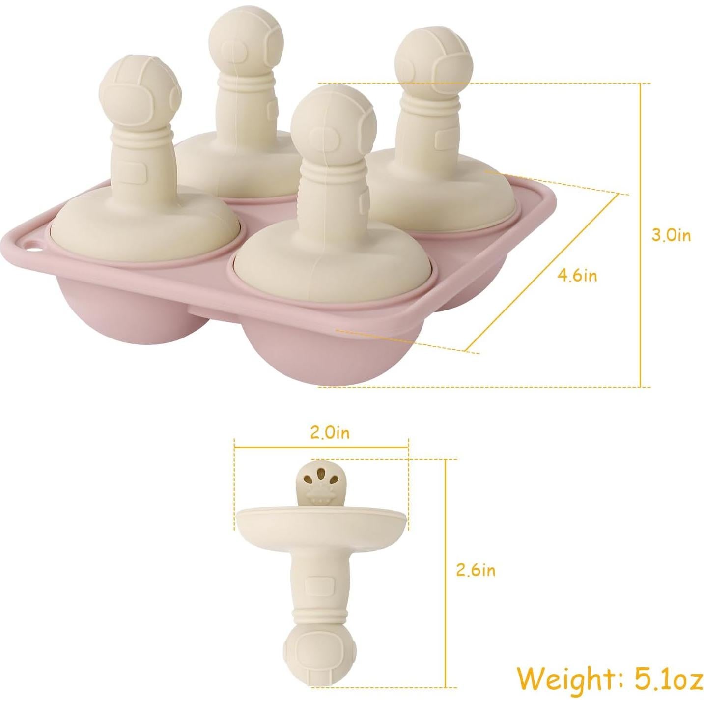 Moldes de Paletas de Silicona Socub - 4 Cavidades para Bebés