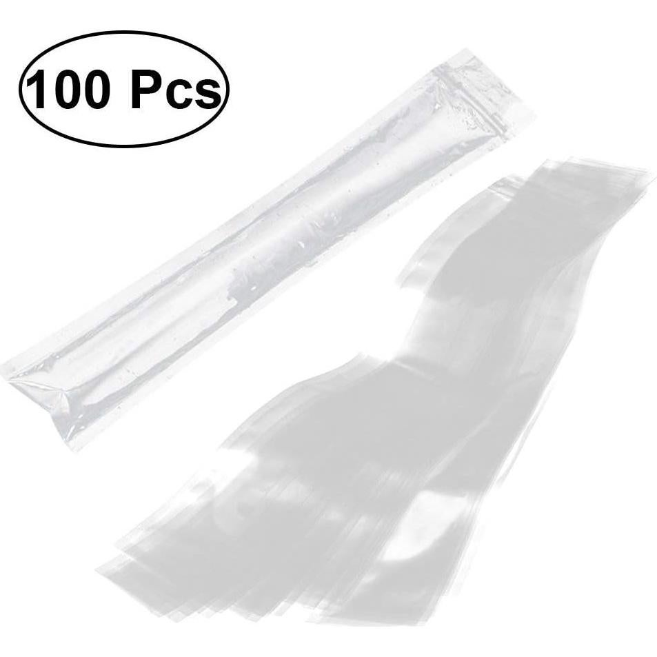 100 Bolsas para Paletas JIELUO Sin BPA con Embudo 5x28cm