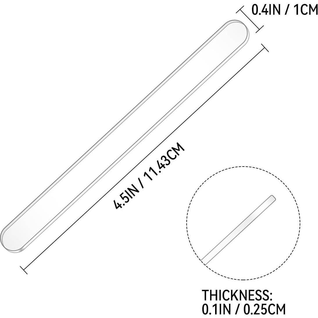 20 Palitos de Helado Acrílicos Reutilizables Tenalleys 11.5 cm