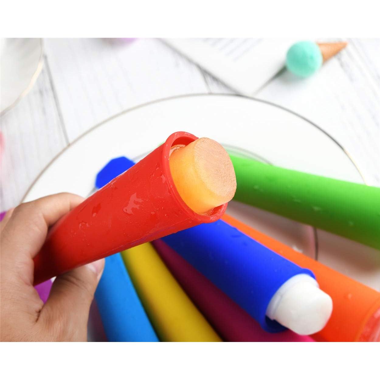 Moldes de Paletas de Silicona Mirenlife - Set de 8 Colores Vibrantes