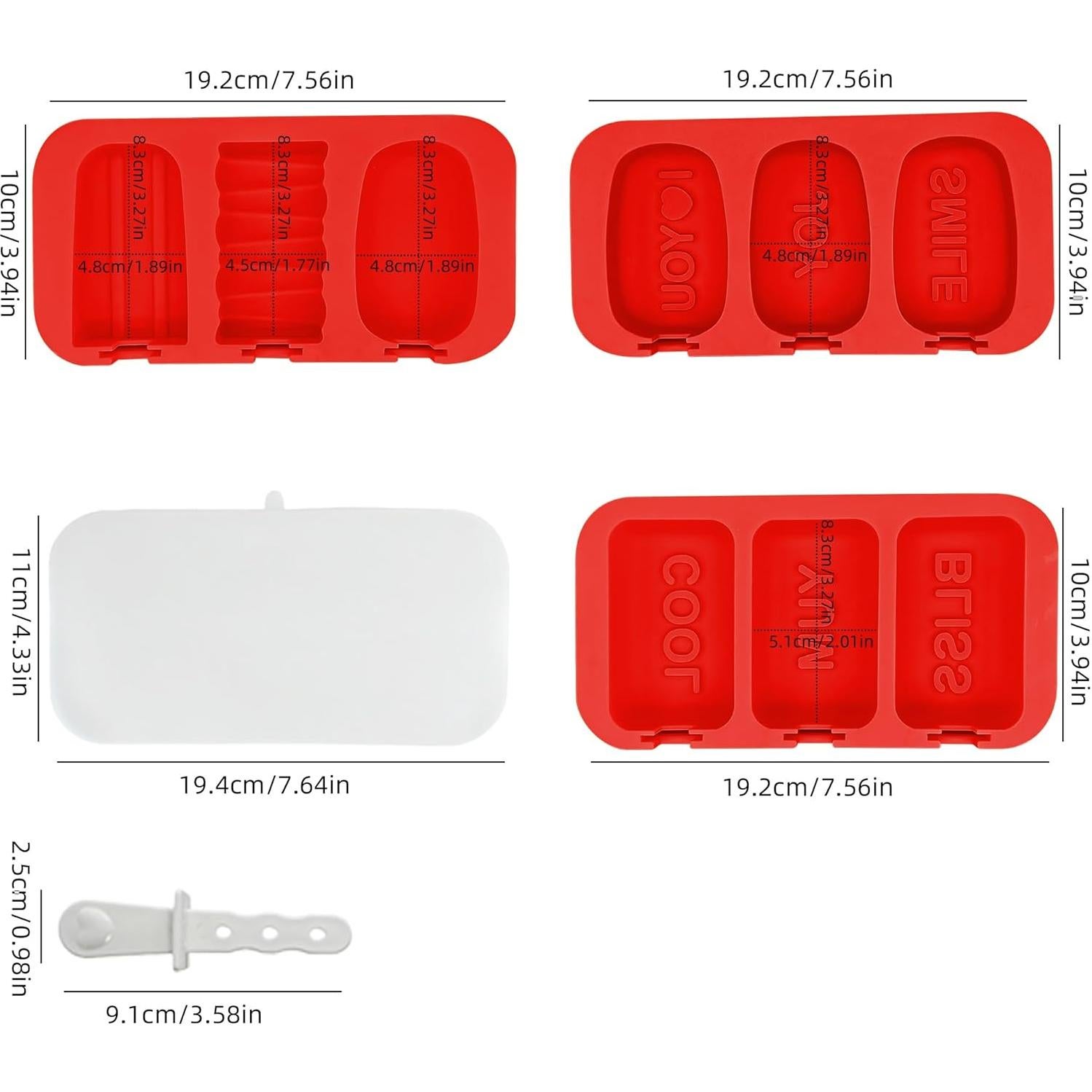 Moldes de Popsicle de Silicona Midnadiy 3 Piezas Reutilizables