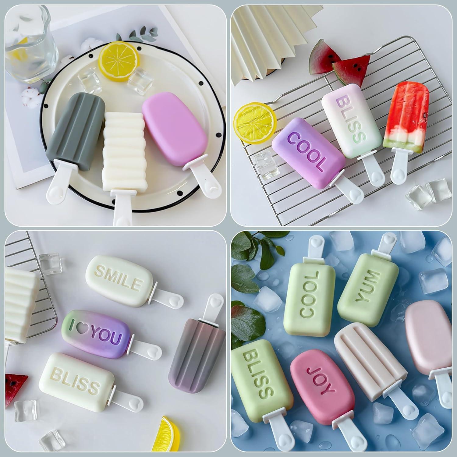 Moldes de Popsicle de Silicona Midnadiy 3 Piezas Reutilizables