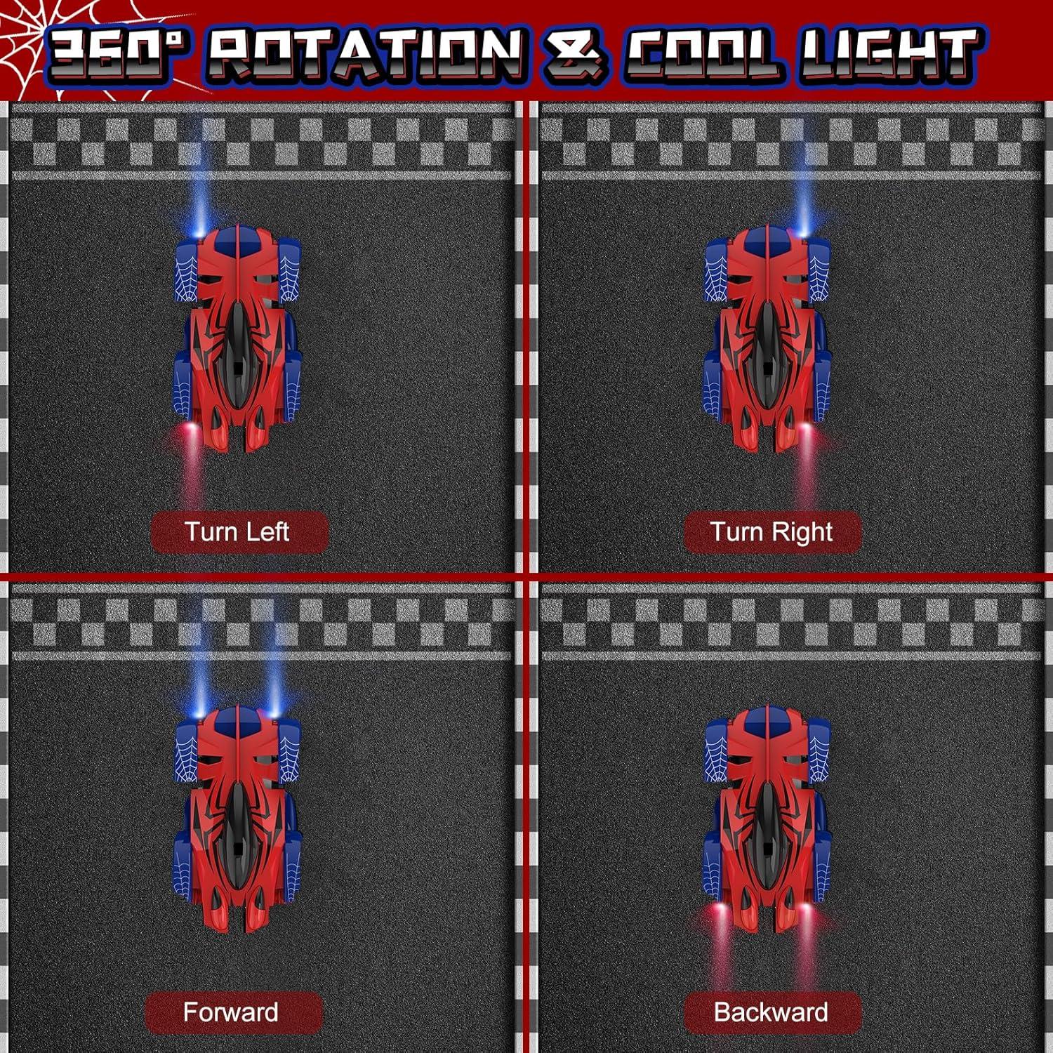 Coche RC Acrobático Aomifmik que Escala Paredes 360° LED