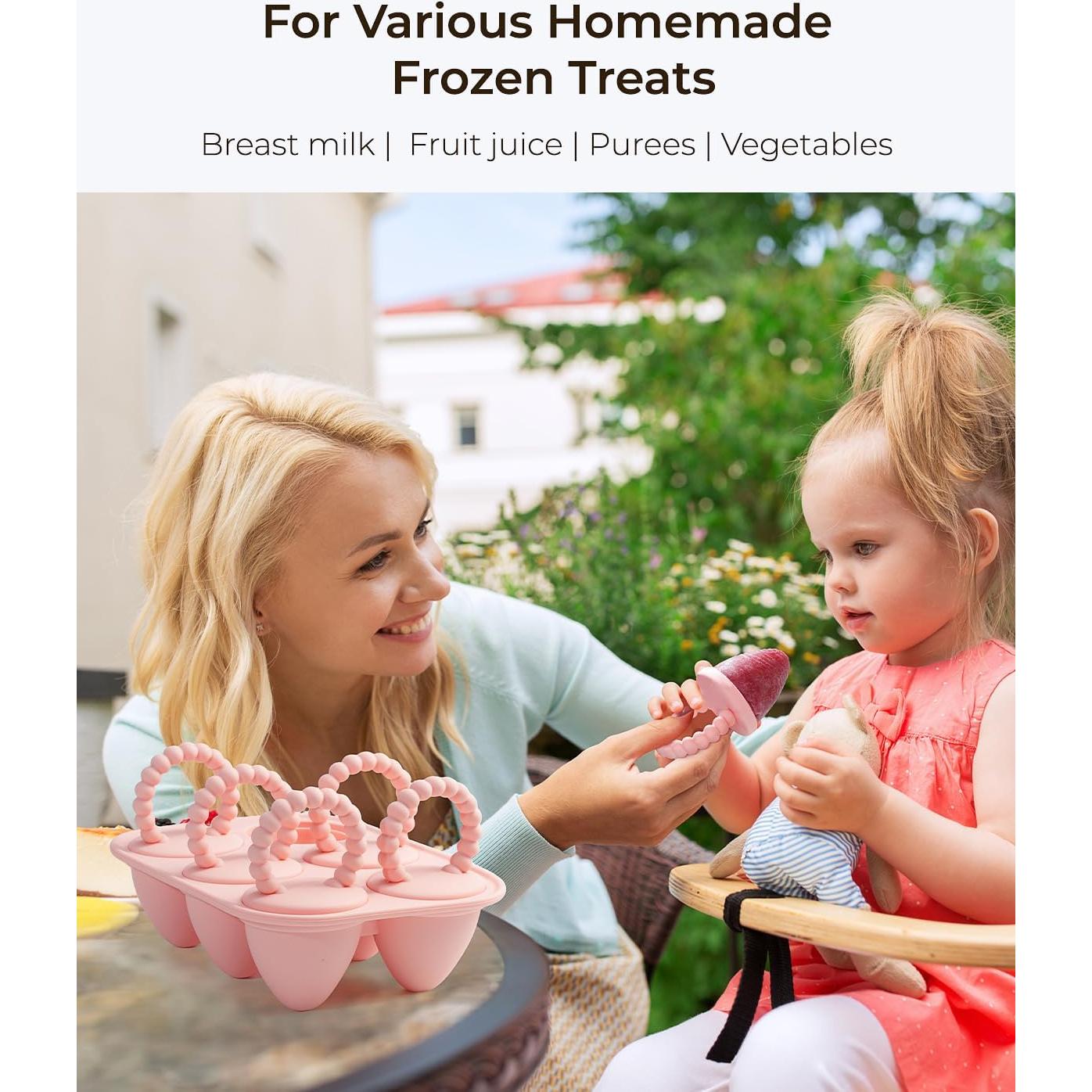 Moldes de Paletas de Silicona MEETRUE 6 Cavidades para Bebés