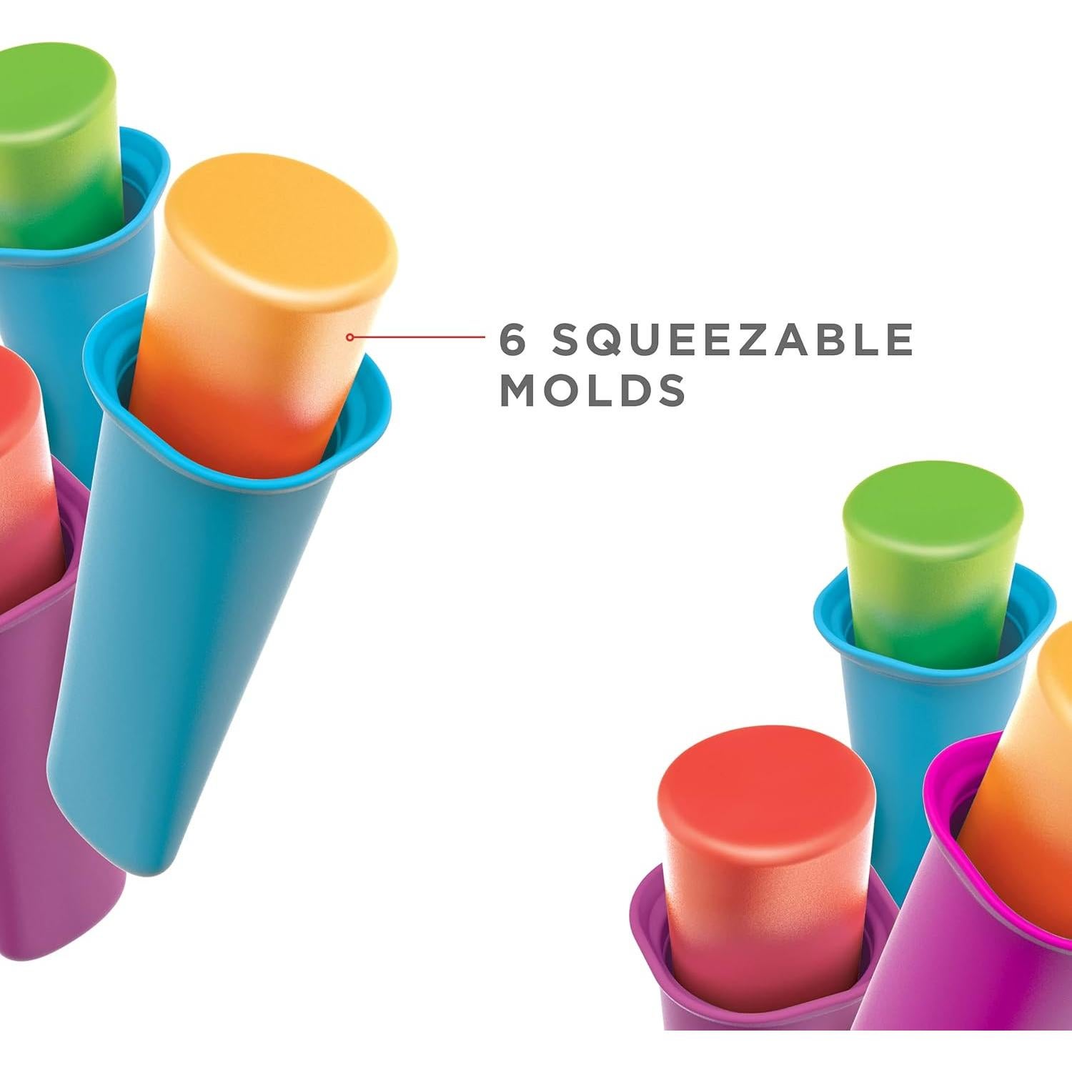 Moldes de Silicona Zoku para Paletas - 6 Piezas 88.72ml