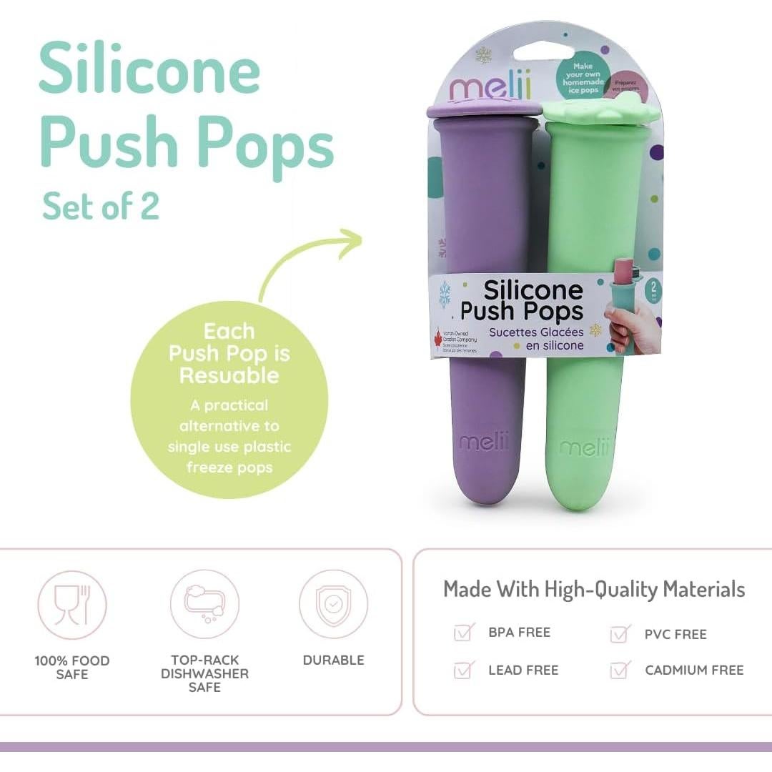 Moldes de Paletas de Silicona Melii - 2 Piezas Animales, Libre de BPA