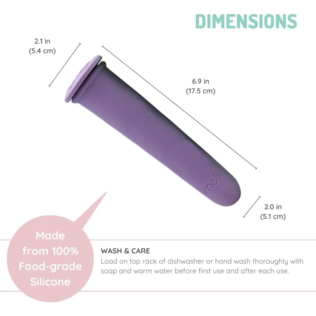 Moldes de Paletas de Silicona Melii - 2 Piezas Animales, Libre de BPA