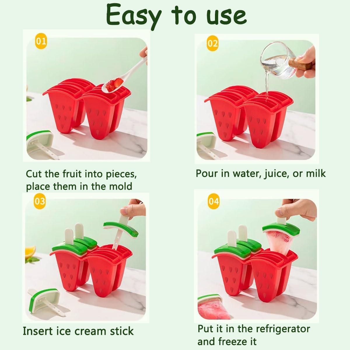 Moldes de Paletas de Silicona LTGICH 6 Cavidades Sandía