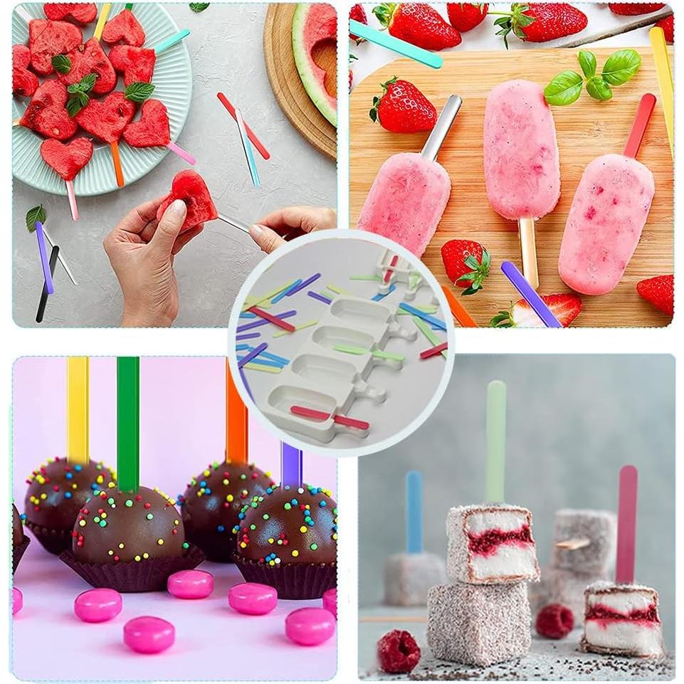 Moldes de Paletas de Hielo ELANE 25 Pcs Silicona Blanca