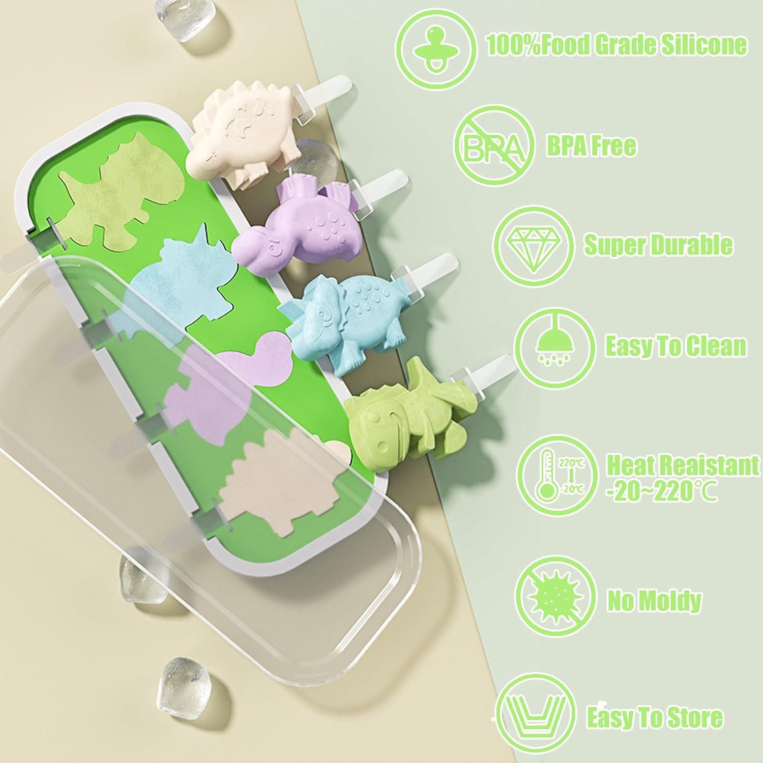 Molde de Paletas de Dinosaurio Ysqool - Silicona Grado Alimenticio