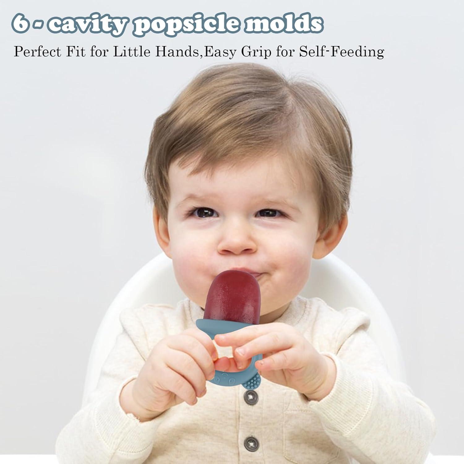 Moldes de Paletas de Silicona BokingOne 6 Cavidades Azul