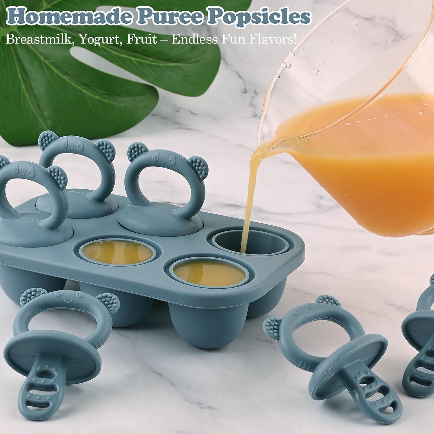 Moldes de Paletas de Silicona BokingOne 6 Cavidades Azul