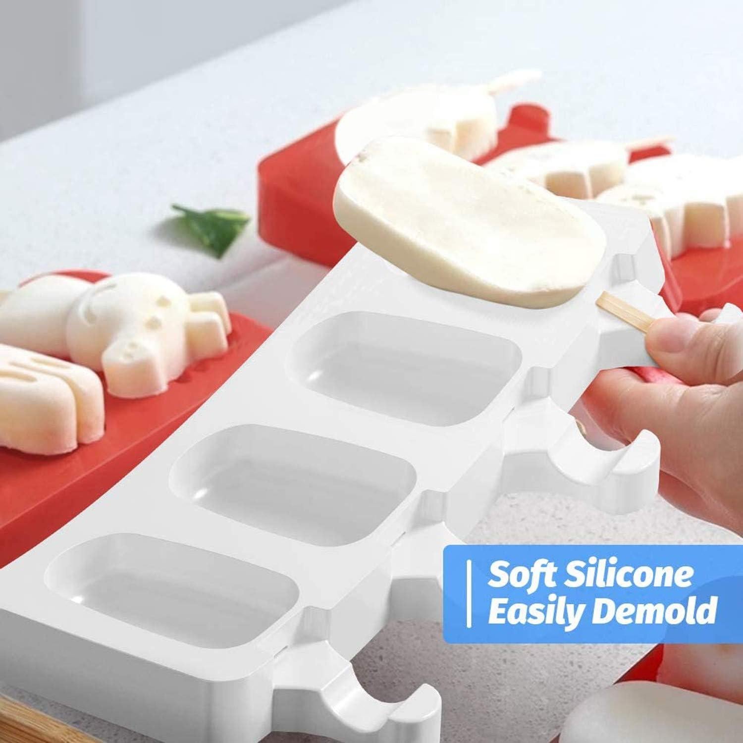 Moldes para Paletas AITUOSI de Silicona, 2 Paquetes con 8 Cavidades