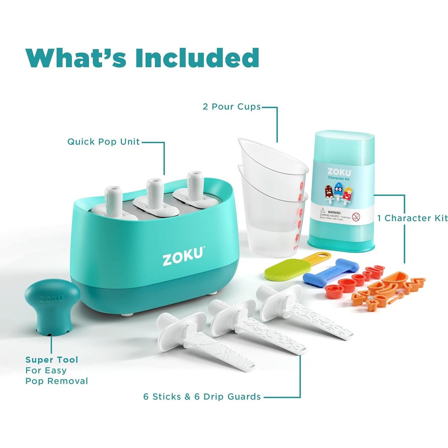 Fabricante de Paletas Rápido ZOKU Azul, 3 Paletas en 7 Minutos