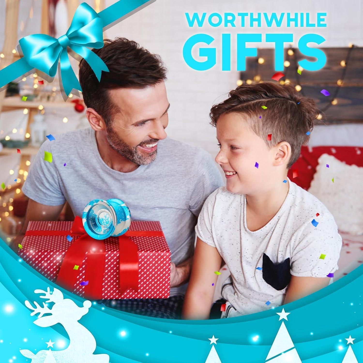 Yoyo Profesional FETESNICE Metálico Doble Propósito Azul