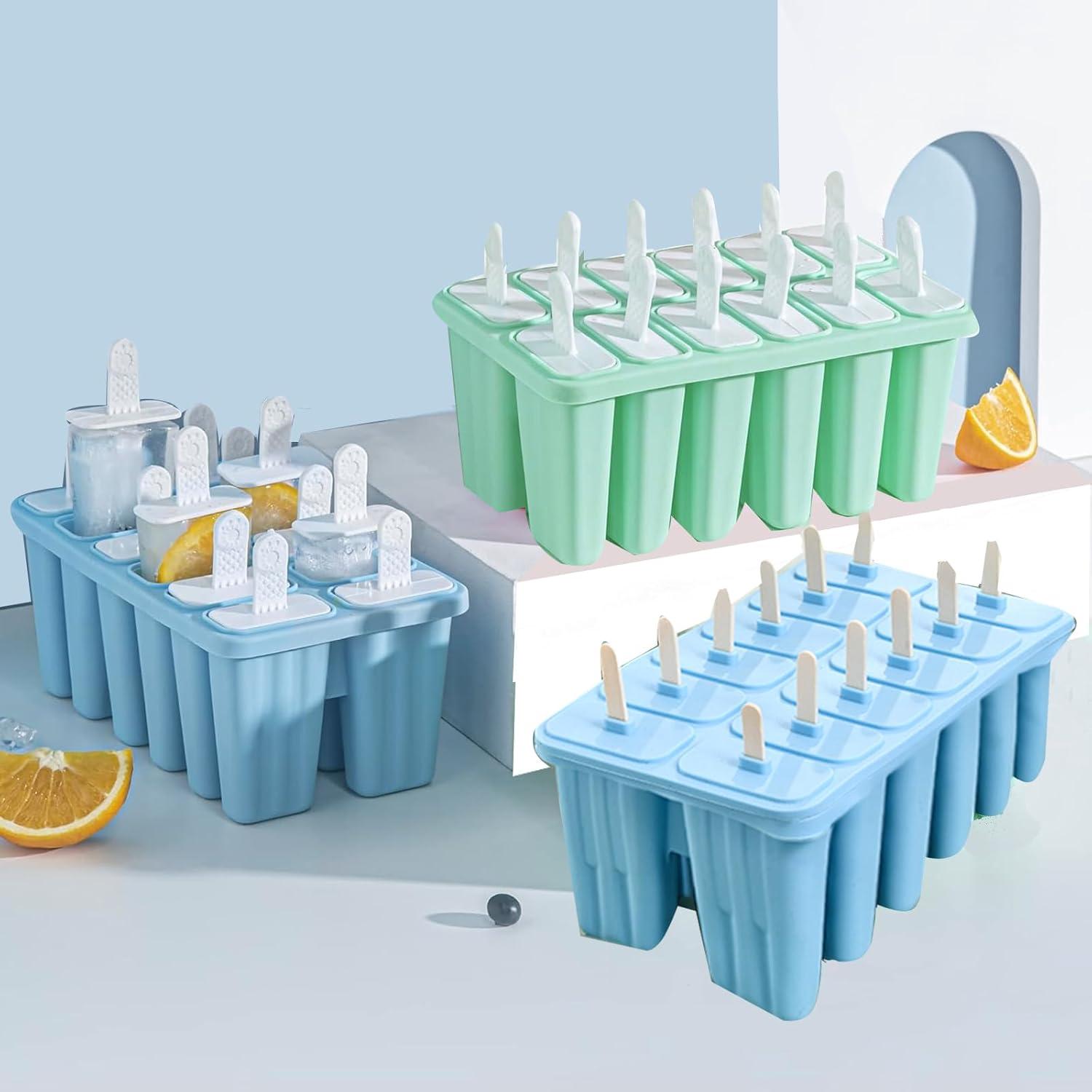 Moldes de Popsicle de Silicona Wpunwen 12 Cavidades Verde